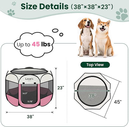 Love's cabin Pet Puppy Dog Playpen, Large Dog Tent Crates Cage Indoor/Outdoor - Image 3