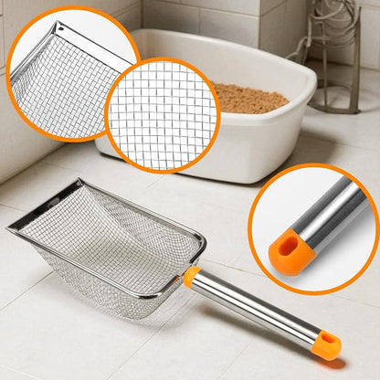 Cat Litter Scoop Stainless Steel Mesh Scooper - Image 3