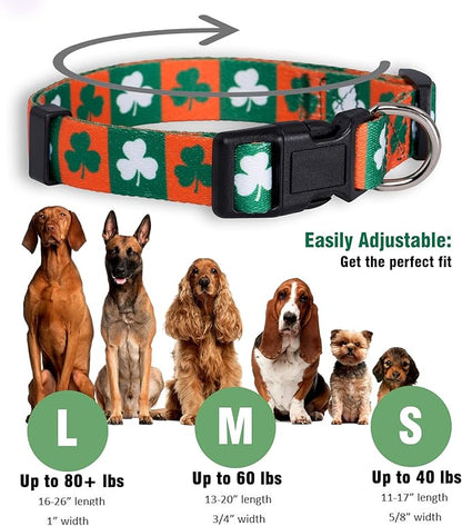 Native Pup St Patricks Dog Collar- Saint Patrick Green Shamrock Pet Collars- - Image 3