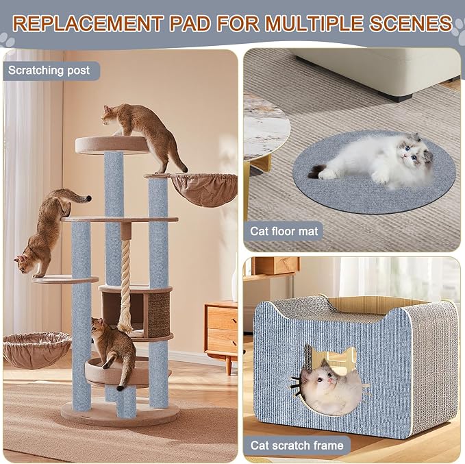 Cat Scratching Mat, 118.5"x15.9" Trimmable Self-Adhesive Cat Scratch Carpet - Image 5