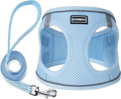 Dog Harness with Leash Set, No Pull Adjustable Reflective Step-in Puppy Pet by BOOMIBOO