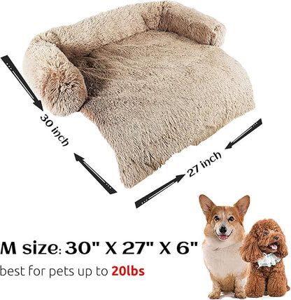 HACHIKITTY Calming Pet Sofa Bed Mat, Washable Plush Couch Cover, Furniture - Image 5