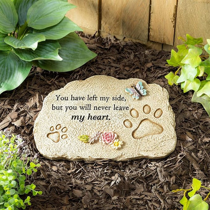 Evergreen Pet Memorial Stones | You Will Never Leave My Heart | 11.5 inches - Image 3