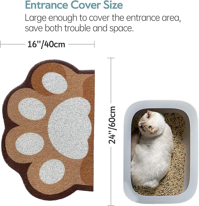Cute Cat Litter Mat 24”x16”, Litter Box Mat, Litter Trapping Mat, Soft on Kitty - Image 3