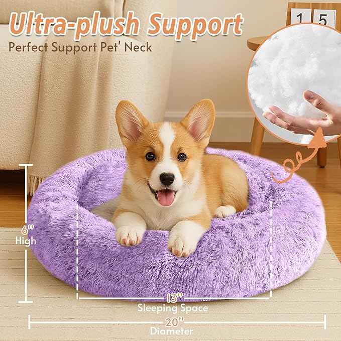 JOLLYVOGUE Calming Small Dog & Cat Bed - Image 5