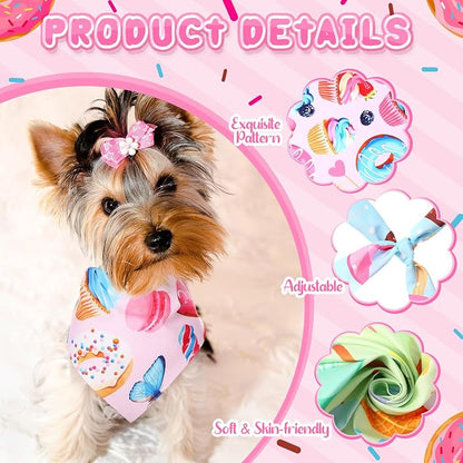 100 Pcs Dog Bandanas Bulk Hawaiian Dog Bandanas Summer 3 Sizes Washable - Image 3