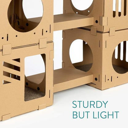 Navaris Modular Cardboard Cat House - Image 3