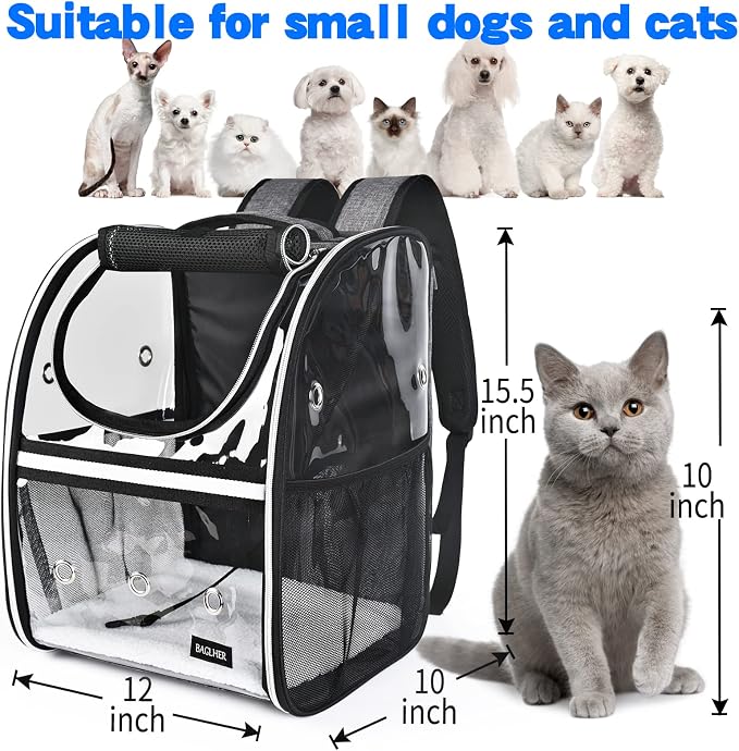 BAGLHER Cat Carrier Backpack, Airline Approved Pet Travel Carrier - Image 3