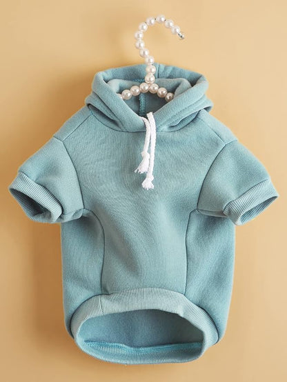 QWINEE Basic Dog Hoodie Sweatshirt Puppy Sweater Warm Cat Costumes Pet Clothes - Image 3