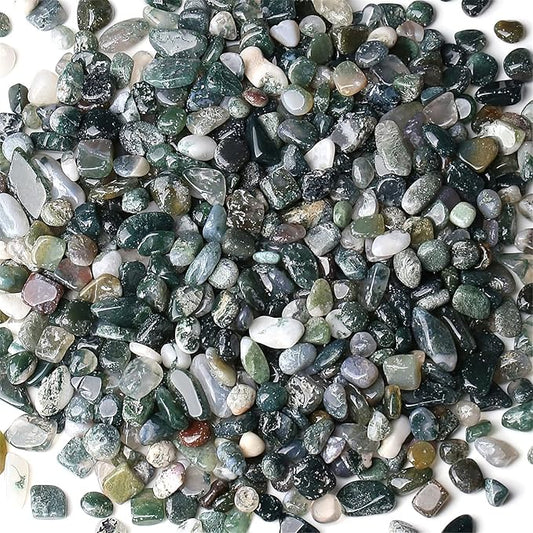 Aquatic Agate Aquarium Gravel Rocks Natural Tumbled Healing Crystal Chips Bulk by YATOJUZI