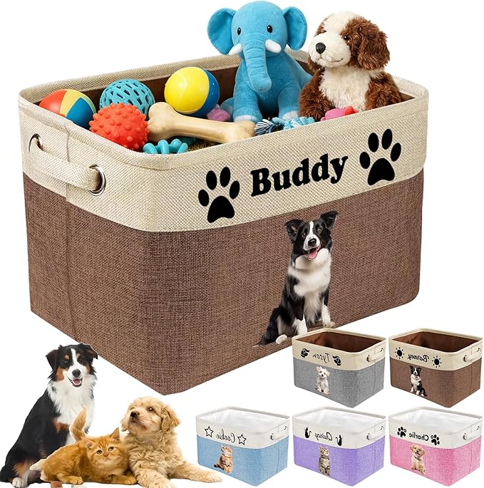 Personalized Dog Cat Toy Storage Basket by Unknown