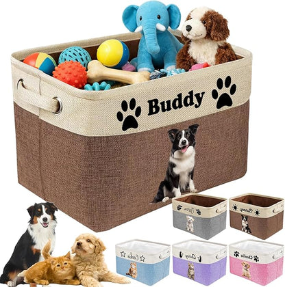 Personalized Dog Cat Toy Storage Basket by Unknown