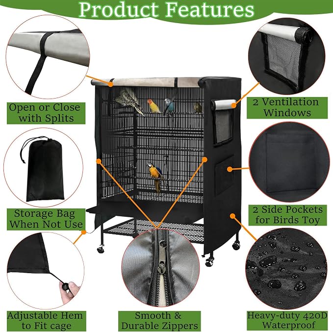 Universal Birdcage Cover Blackout & Breathable - Image 5