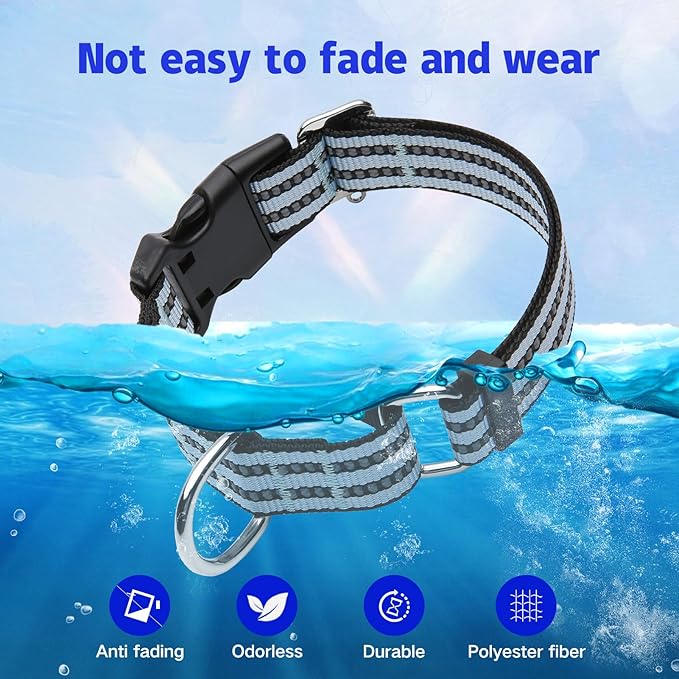 Martingale Dog Collar, Adjustable Nylon Reflective Collar - Image 5
