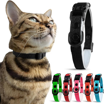 OutdoorBengal Black Cat Collar Breakaway, Soft Padding by OutdoorBengal