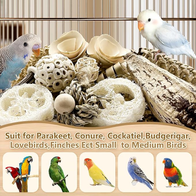 Natural Bird Toy Foraging Parrot Shredding Toys Box Conure Chewing Toys - Image 6