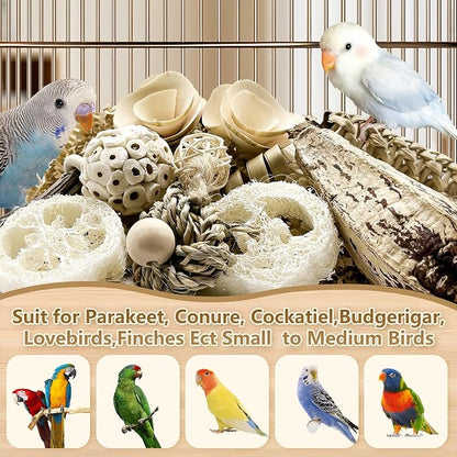 Natural Bird Toy Foraging Parrot Shredding Toys Box Conure Chewing Toys - Image 6