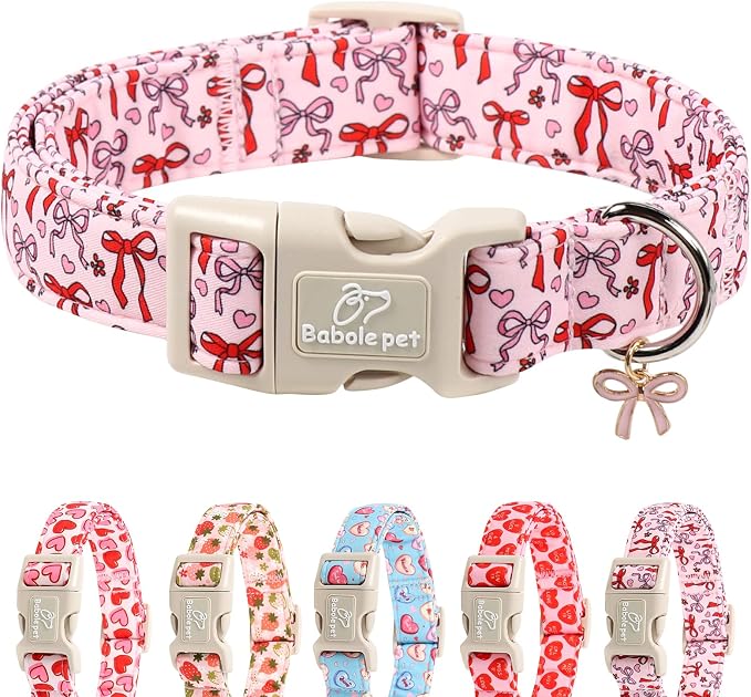 Girl Dog Collar for Medium Dogs by Babolepet