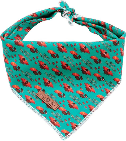 Lionet Paws Thanksgiving Dog Bandana Washable Cotton Handkerchief Scarf by lionetpaws