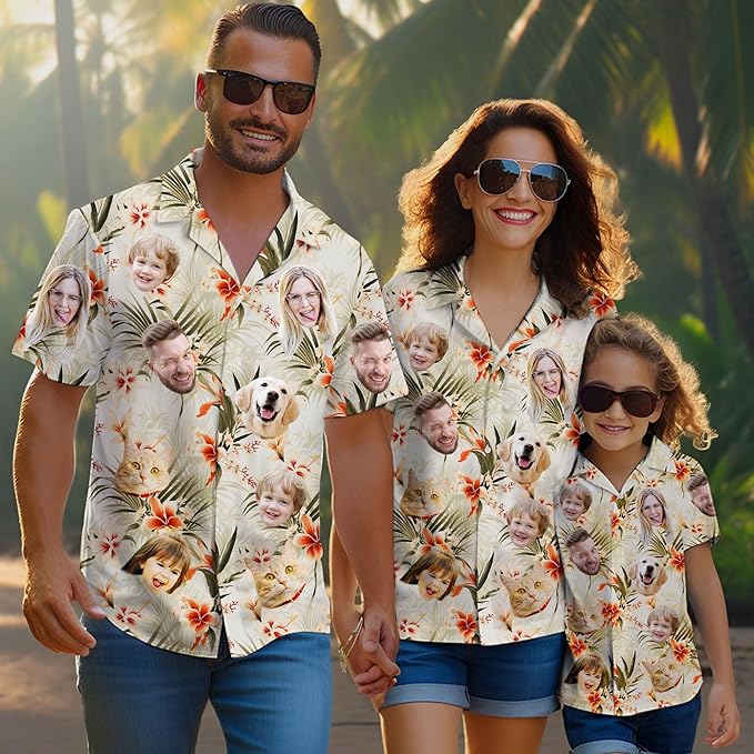 Custom Hawaiian Shirt with Face Photo Picture - Image 3