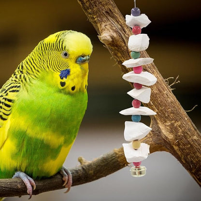 2 Pack Bird Toys with Cuttlebone, Parakeet Toys, Bird Beak Grinding Stone - Image 6