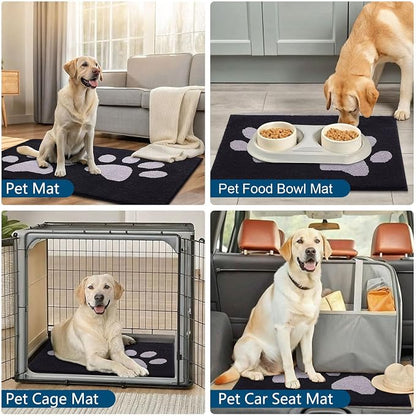 Buganda Dog Door Mat for Muddy Paws, Absorbent Dirt Trapper Washable Indoor - Image 9
