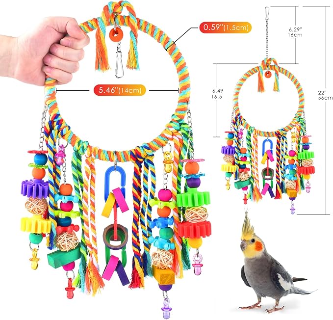 KATUMO Bird Toys, Bird Swing Toy Bird Perch - Image 2