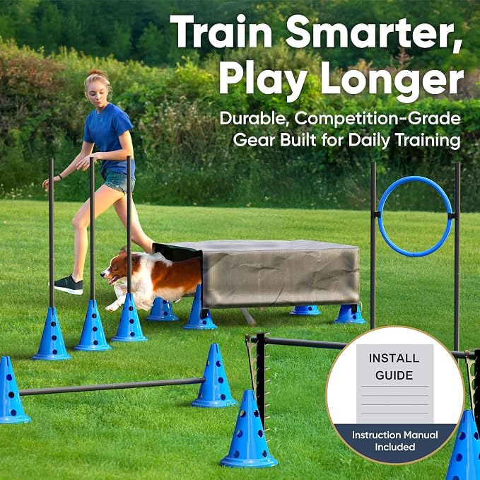 Dog Agility Course Backyard Set Complete Dog Agility Equipment - Image 7
