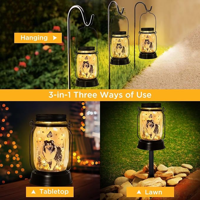kyoryuger Sheltie Gifts for Women/Men Sheltie Solar Lanterns Dog Mom Birthday - Image 5