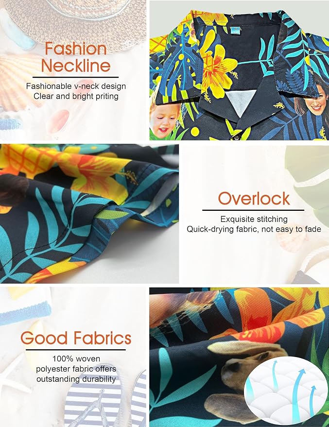 Custom Hawaiian Shirt with Face Photo Picture - Image 6