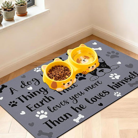Pet Feeding Mat for Floors Waterproof Dog Mat for Food and Water Absorbent by Unknown