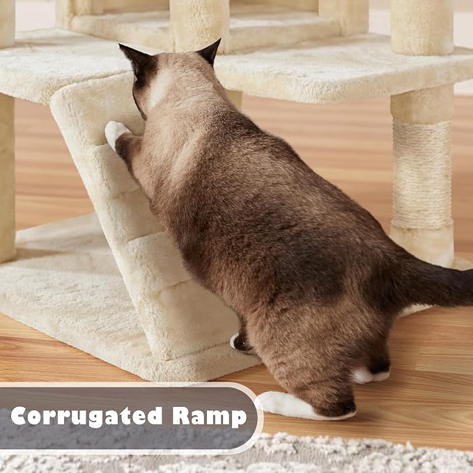 Yaheetech 54in Cat Tree Tower Condo Furniture Scratch Post - Image 9