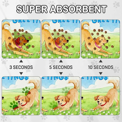 Dog Food Mat for Floors Absorbent, Pet Food Mat, Dogs Greetings Quick Dry Dog - Image 2