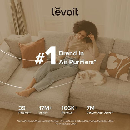LEVOIT Air Purifiers for Bedroom Home, AHAM VERIFIDE, 3-in-1 Filter - Image 7