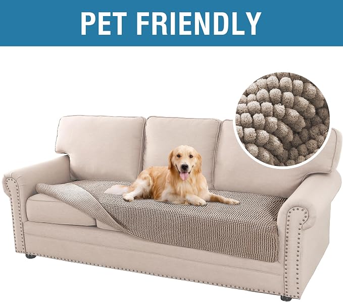 H.VERSAILTEX Plush Chenille Dog Bed Cover Thick Soft Sofa Cover - Image 2
