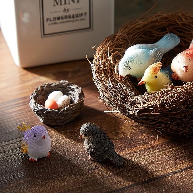 Jetec 30 Pieces Garden Accessories Bird Decorative Figurines Miniature Bird - Image 7