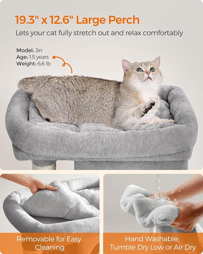 Feandrea Cat Tree, 29.1-Inch Cat Tower, Plush Condo - Image 3