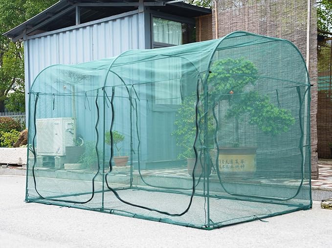 Poray Large Tunnel 10FTx6FT Plant Netting Cover, 6FT Tall Crop Cage Tomato by porayhut