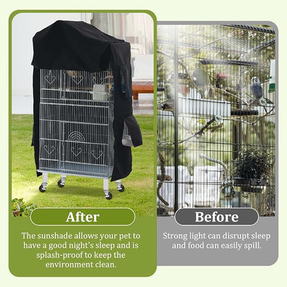 Bird Cage Cover Birdcage Cover, Washable Protection Blackout Cover Waterproof - Image 6
