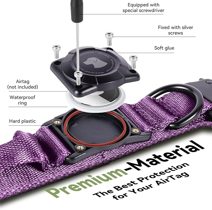 2025 Upgrade Waterproof AirTag Dog Collar, Military Tactical Dog Collar - Image 3