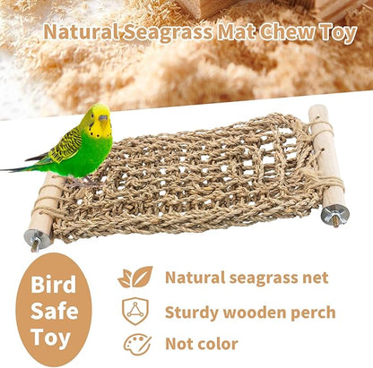 FlidRunest Conure Ladder Perch for Cage, Bird Seagrass Ladder Bridge Exercise - Image 3