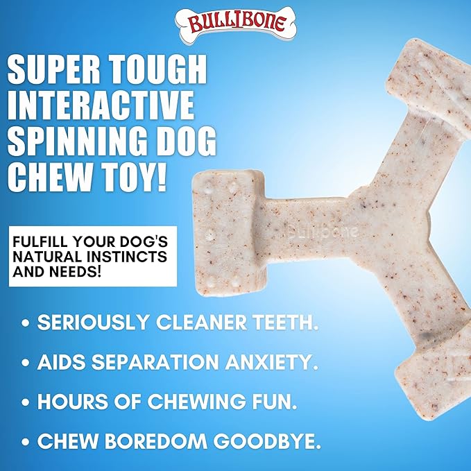 Bullibone Nylon Dog Chew Toy Spin-a-Bone - Image 2