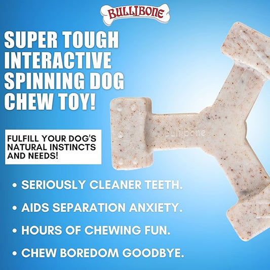 Bullibone Nylon Dog Chew Toy Spin-a-Bone - Image 2