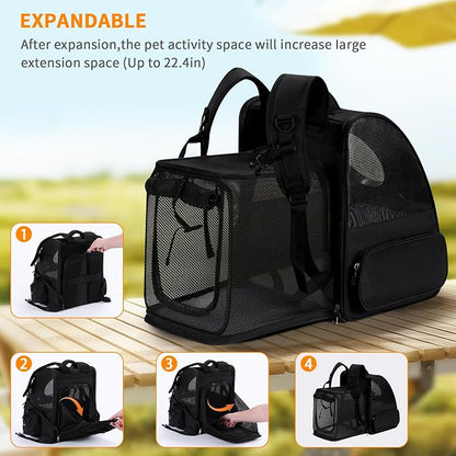 Dogs Backpack Carrier, Expandable Cat Carrier Backpack, Breathable Bubble Pet - Image 3