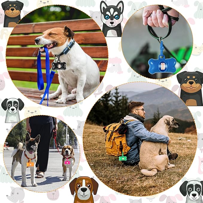 40 Pack Bone Shaped Poop Bag Dispenser Pet Waste Disposal Bag Dispenser - Image 6