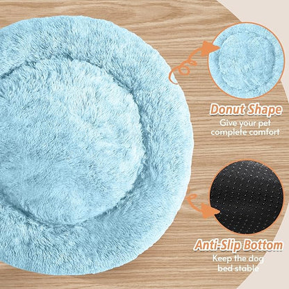 JOLLYVOGUE Calming Dog Bed Medium Size Dog, Anti-Anxiety Donut Medium Pet Bed - Image 3