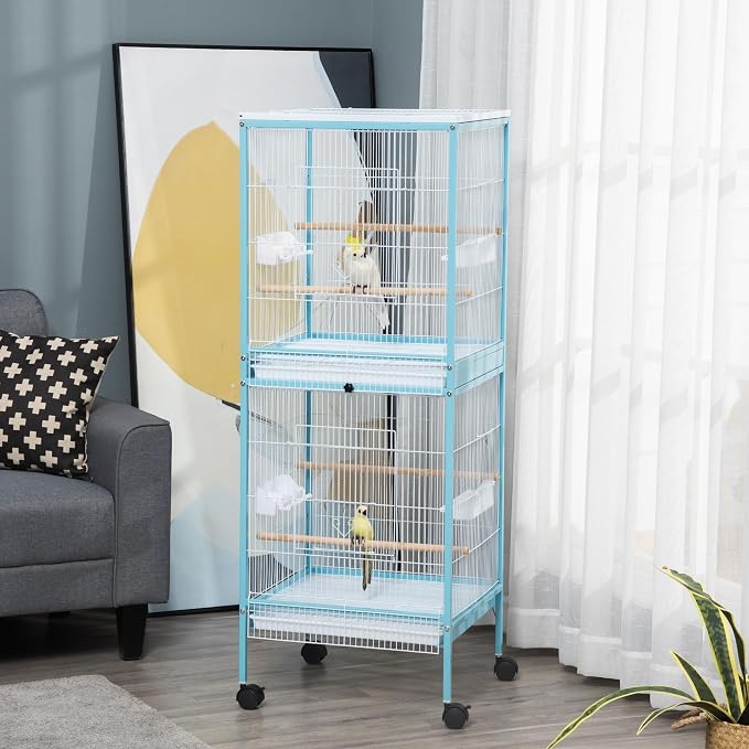 PawHut Large Bird Cage with 1.7 ft. Width - Image 2