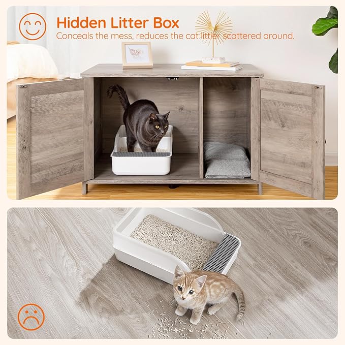 HOOBRO Litter Box Enclosure, Cat Litter Box Furniture - Image 7