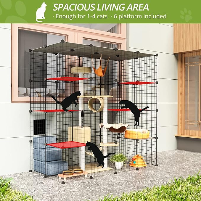 Oneluck Outdoor Cat House Cat Cages Enclosure - Image 3
