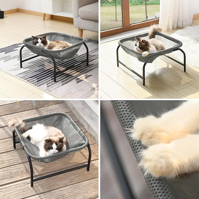 Cat Bed Cat Hammock Dog Bed Pet Square Hammock Bed Free-Standing Kitty Sleeping - Image 6